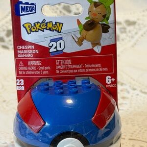 Mega Pokémon Chespin Action Figure Playset - Blue and Red
